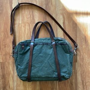 Bleu de chauffe messenger bag canvas leather made in France